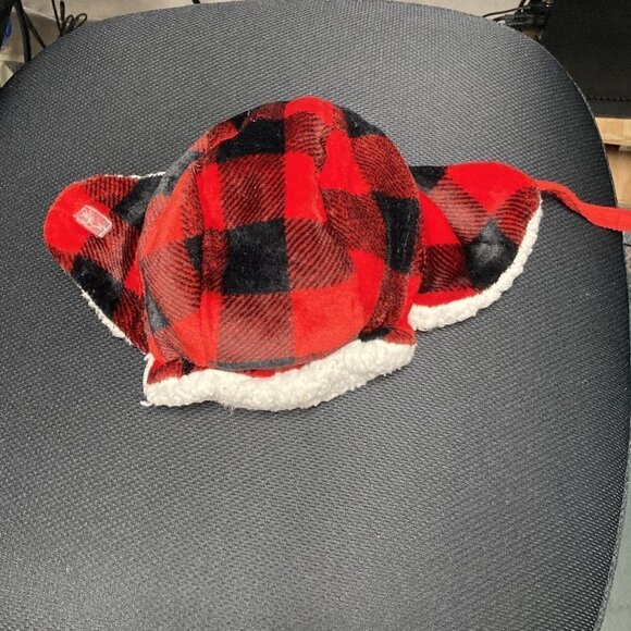 Other - Red black micro fleece hat 12-24 mos